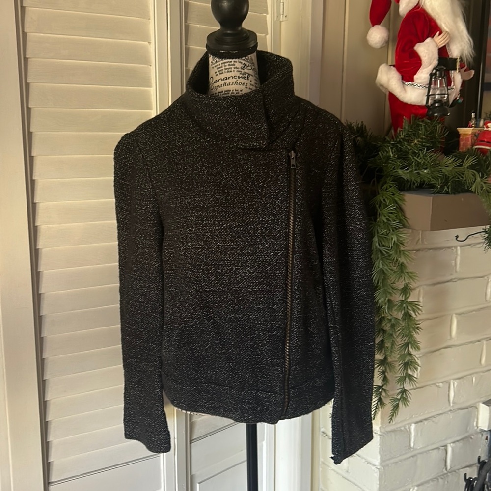 Loft Cropped Sweater Jacket Medium